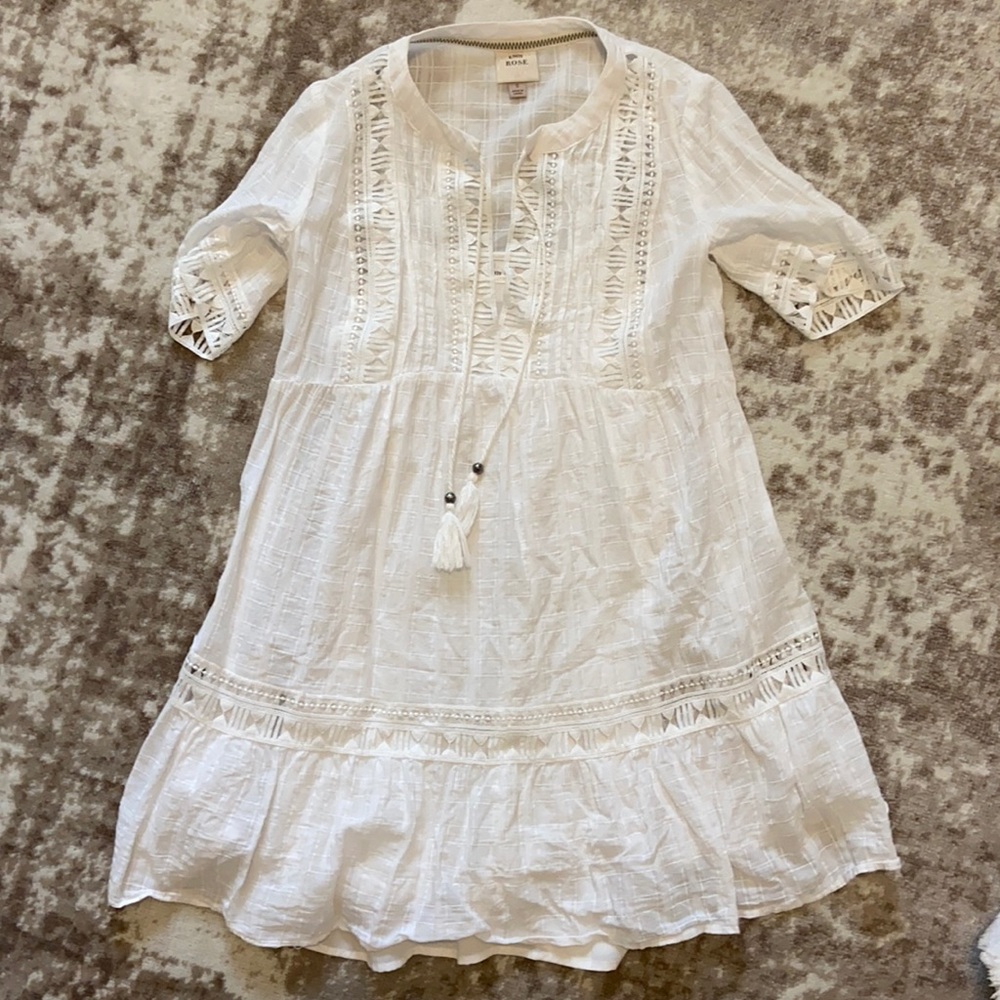 White dress with tassels